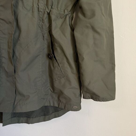 Oneill Army Green Hooded Utility Cargo Jacket Small Cargo Fishermans Coat Parka - Picture 3 of 13